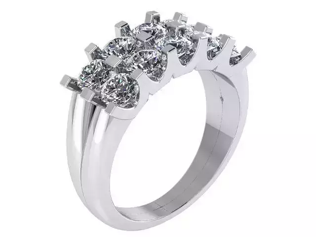 Round 2 Row Diamond Ring 0693