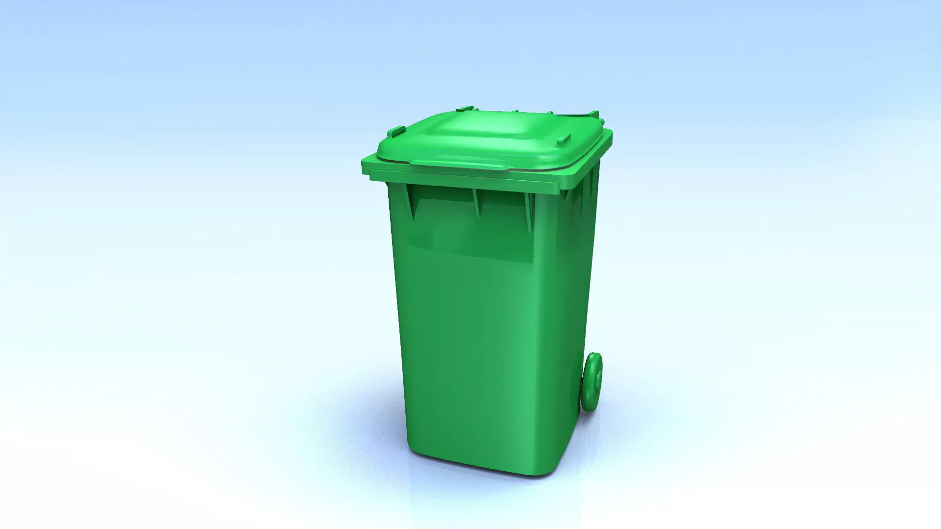 Plastic Trash Can 3D model 3D model_0
