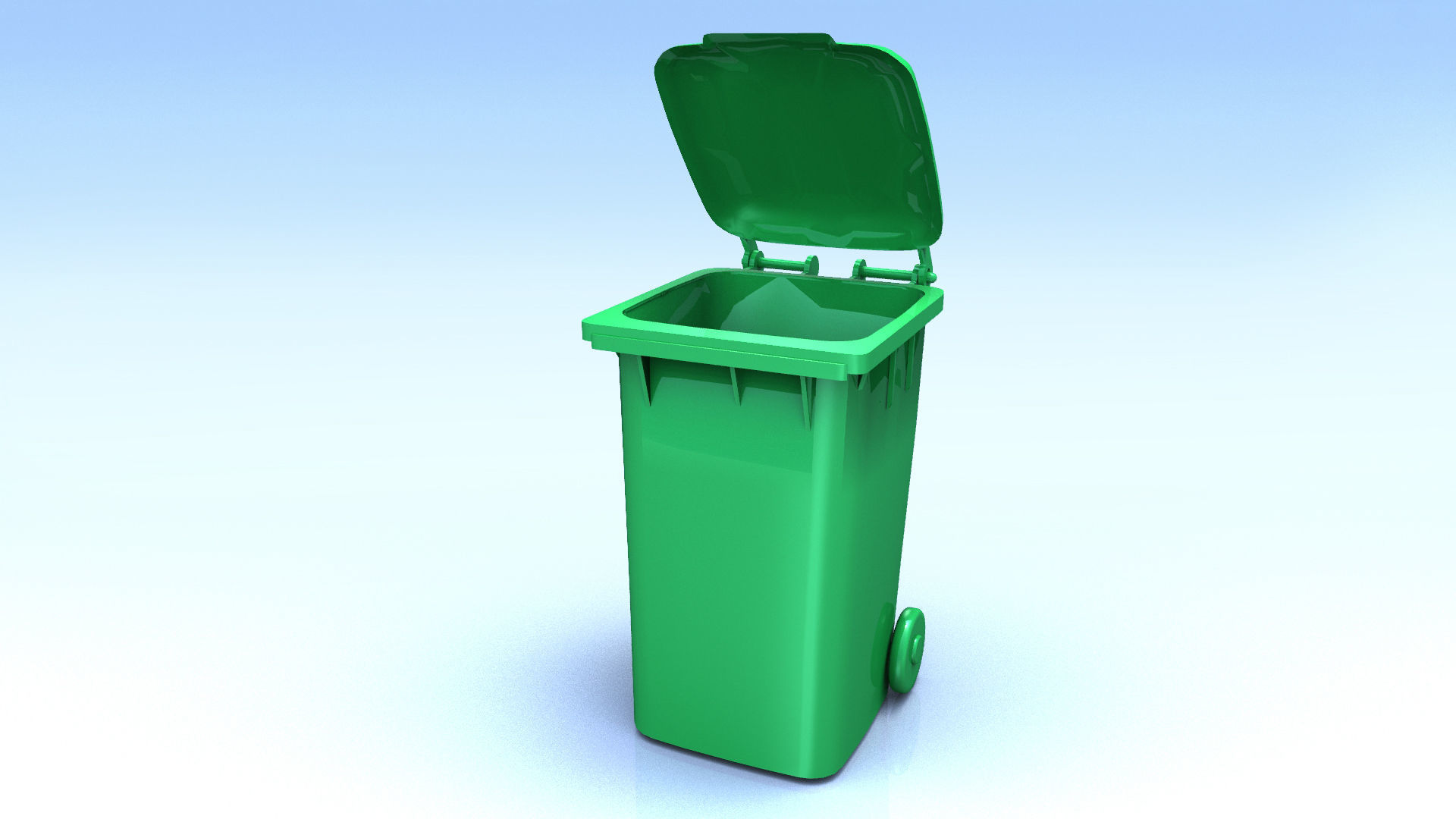 Plastic Trash Can 3D model 3D model_1