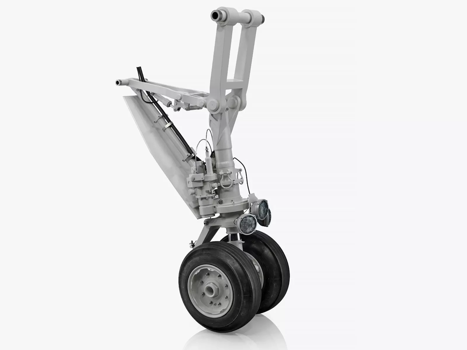 Landing gear Front for Business Jet 3D model_0