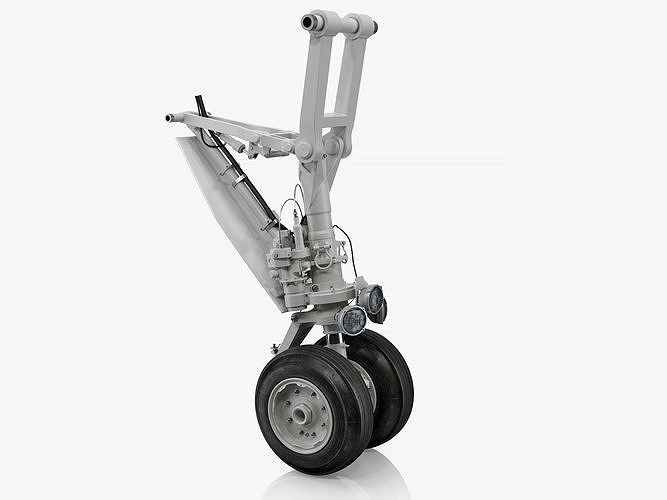 Landing gear Front for Business Jet 3D model