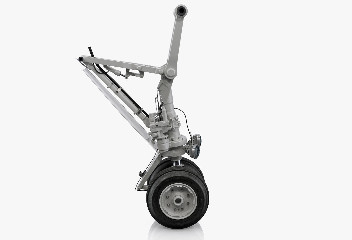 Landing gear Front for Business Jet 3D model_7