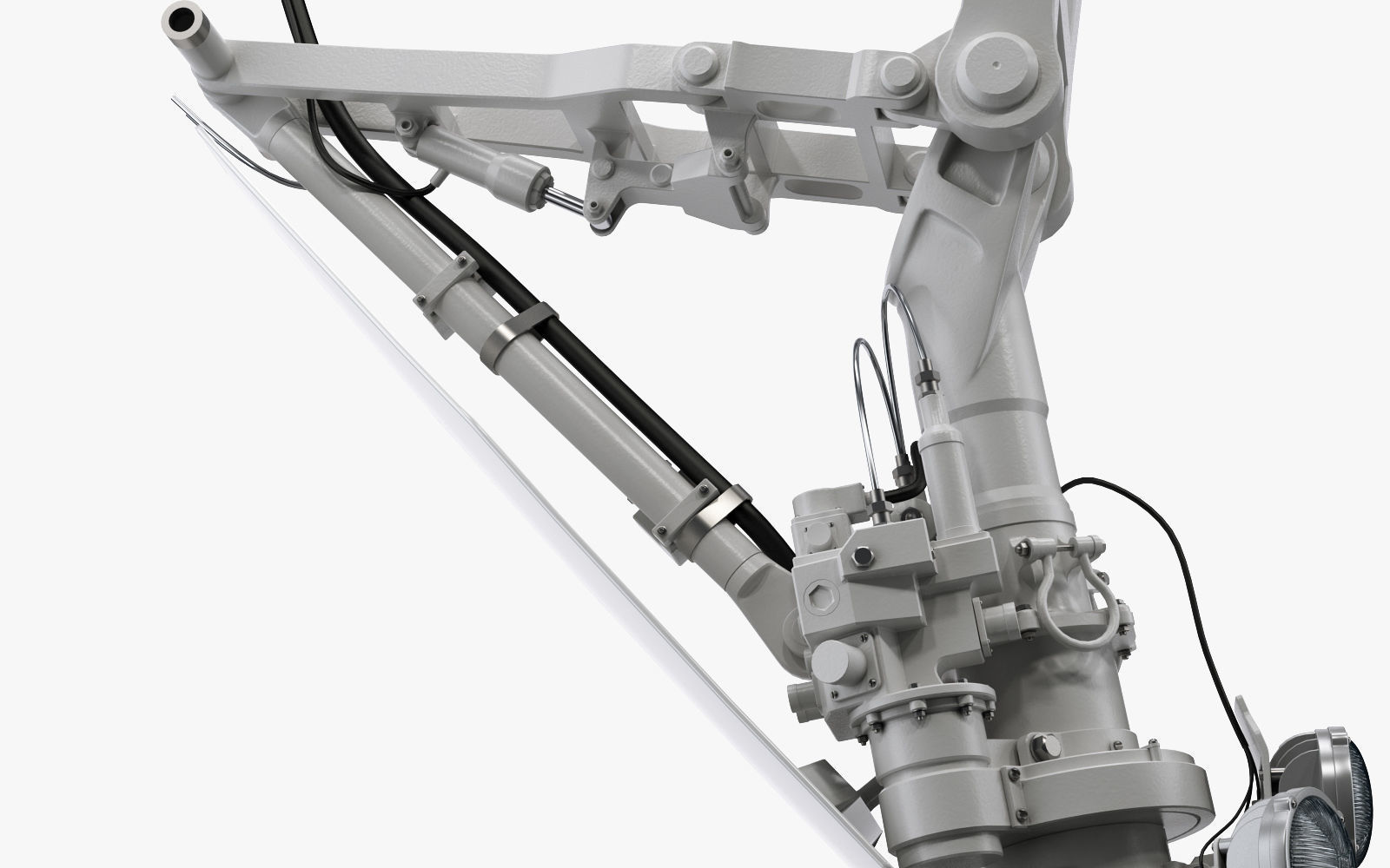 Landing gear Front for Business Jet 3D model_4