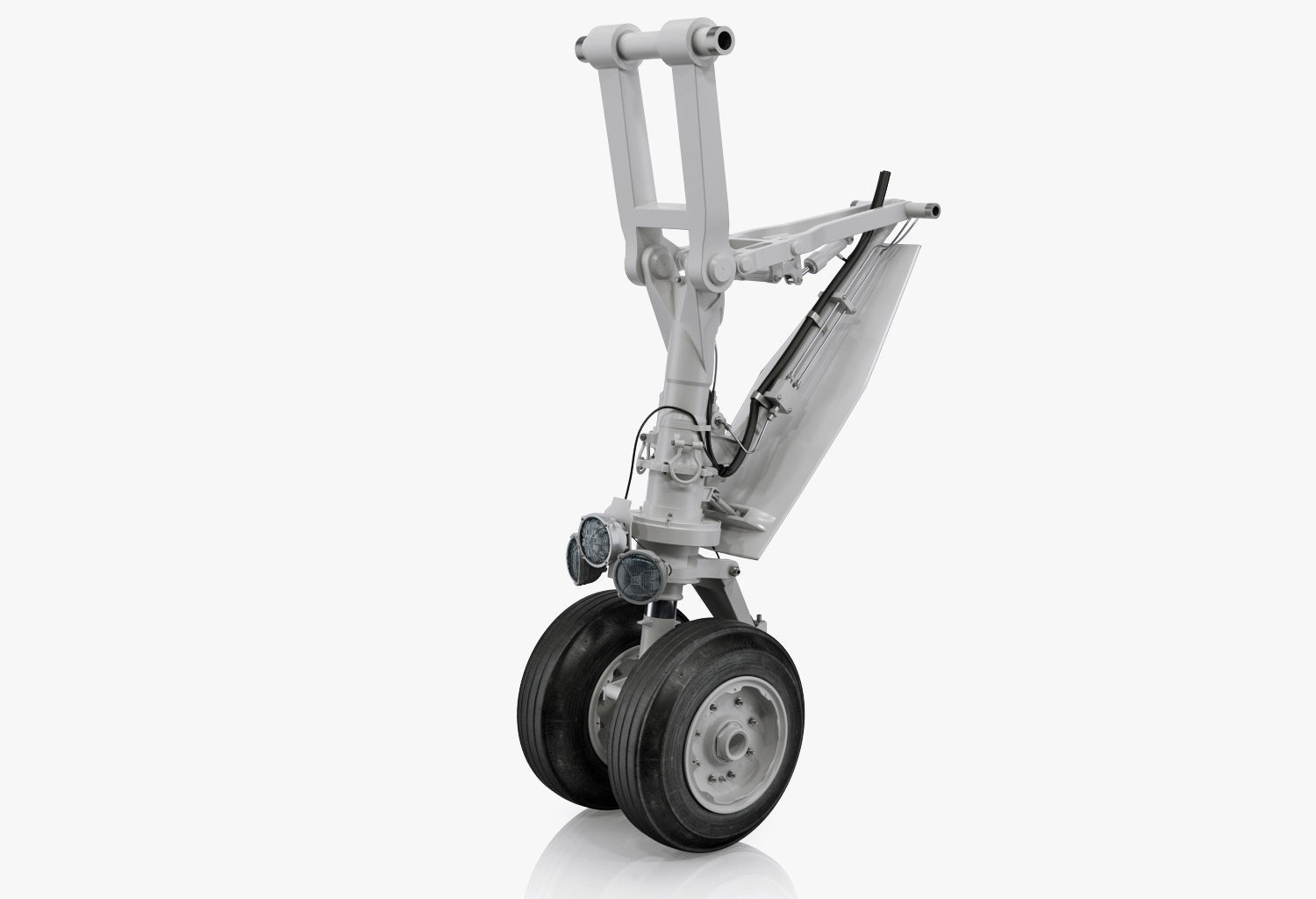 Landing gear Front for Business Jet 3D model_6