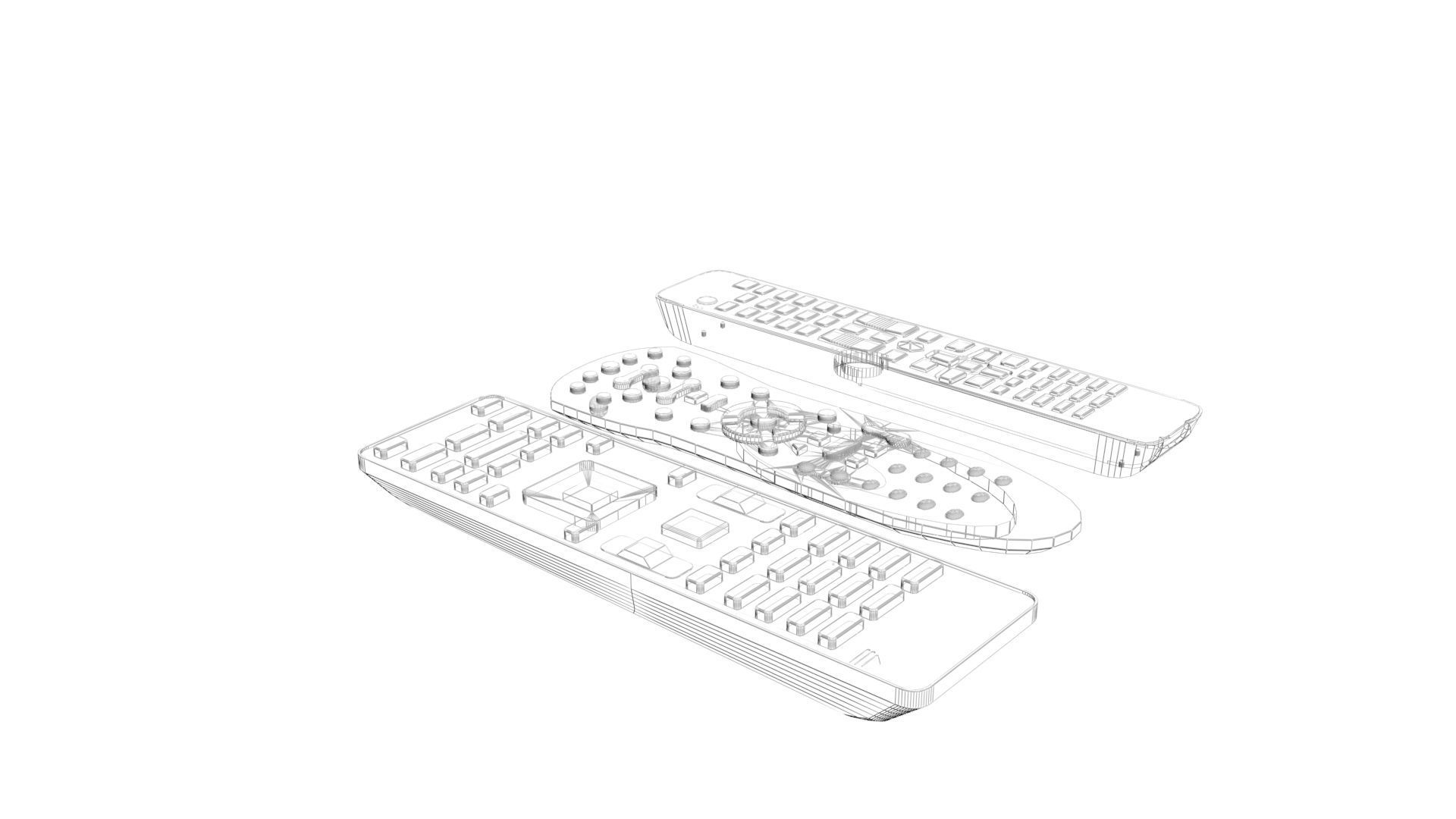 Remote Controls Set 3D model_36