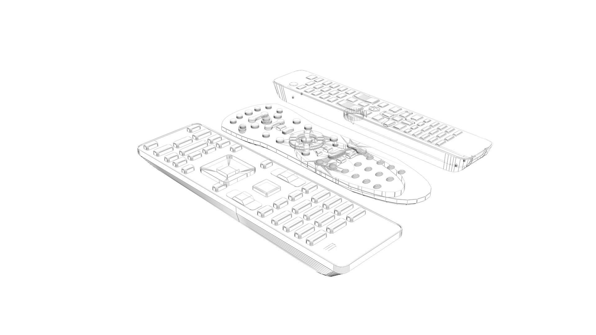 Remote Controls Set 3D model_30