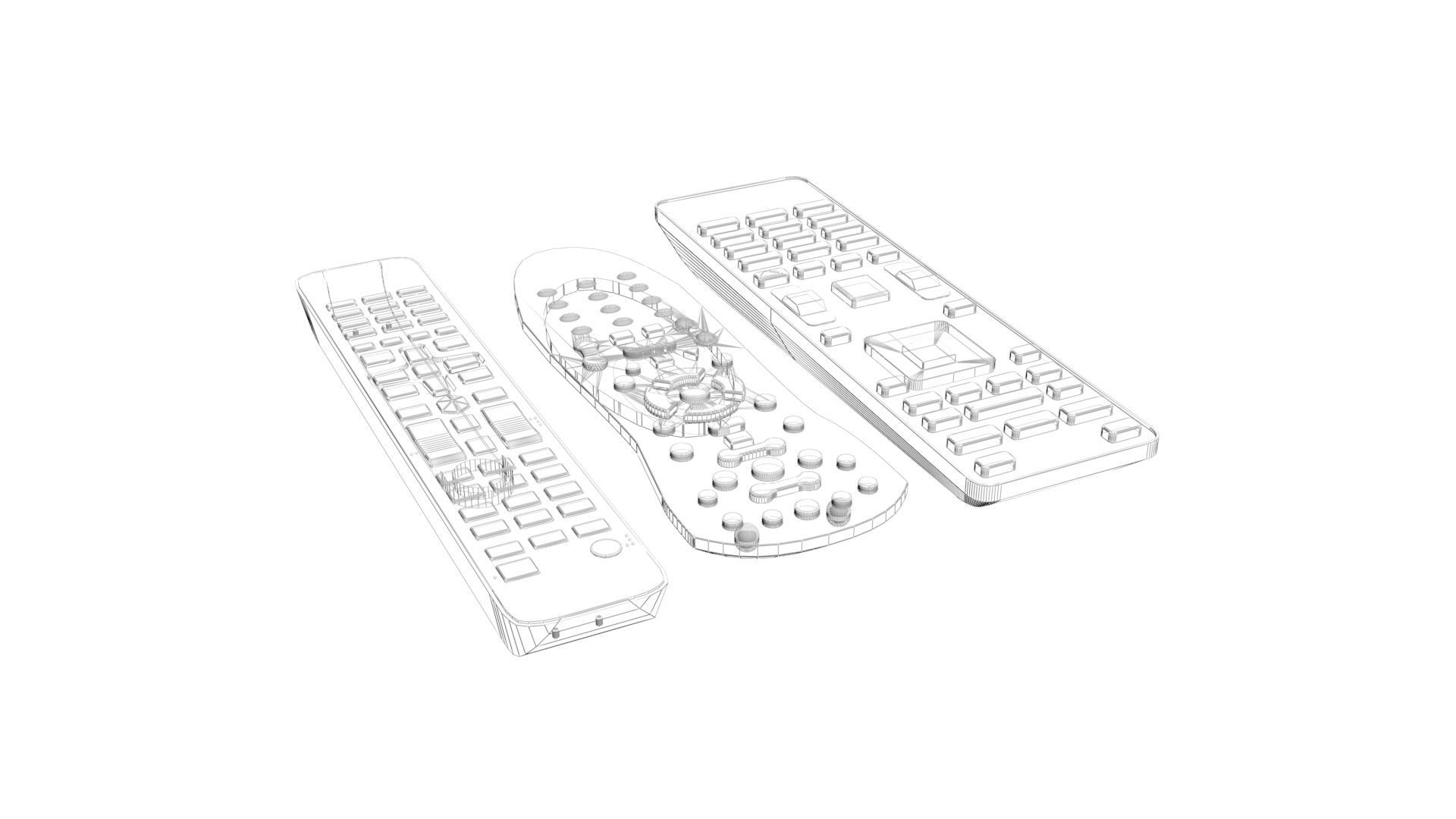 Remote Controls Set 3D model_32