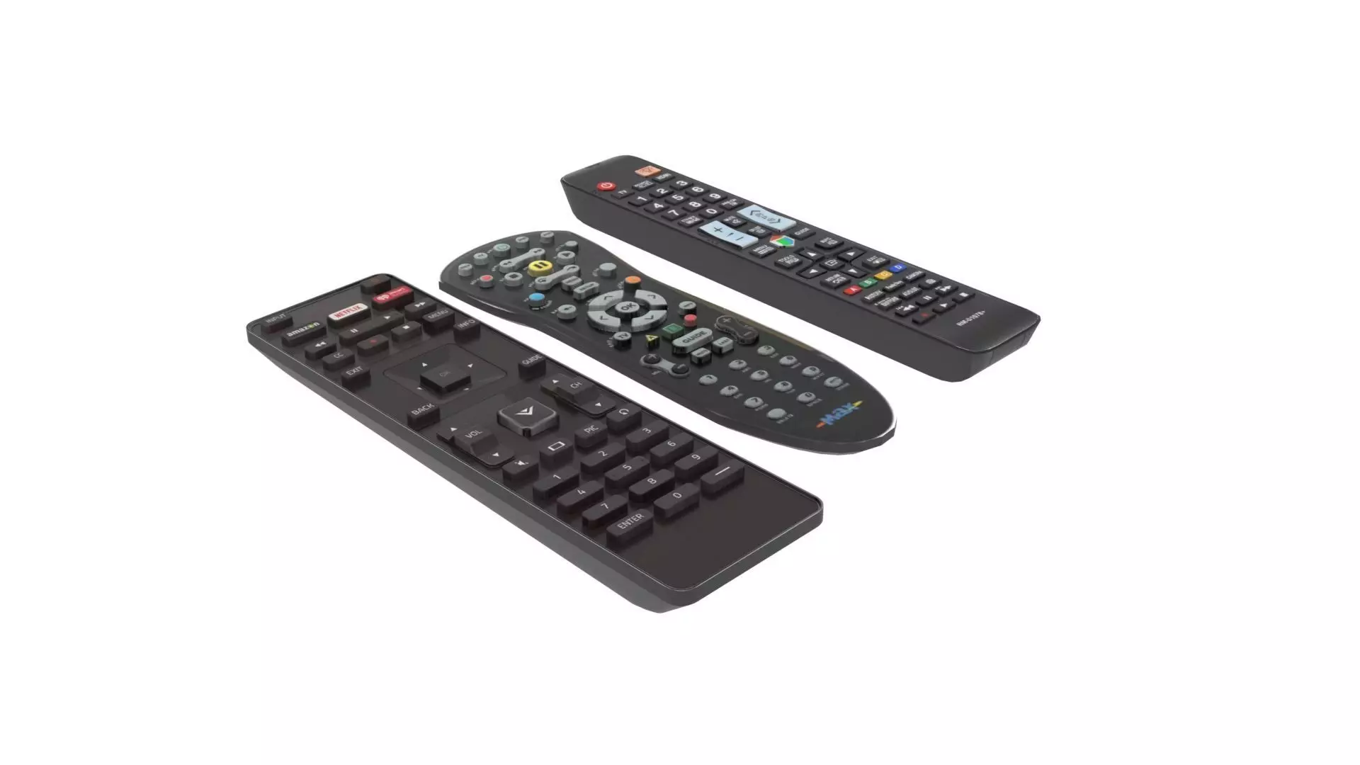 Remote Controls Set 3D model_0