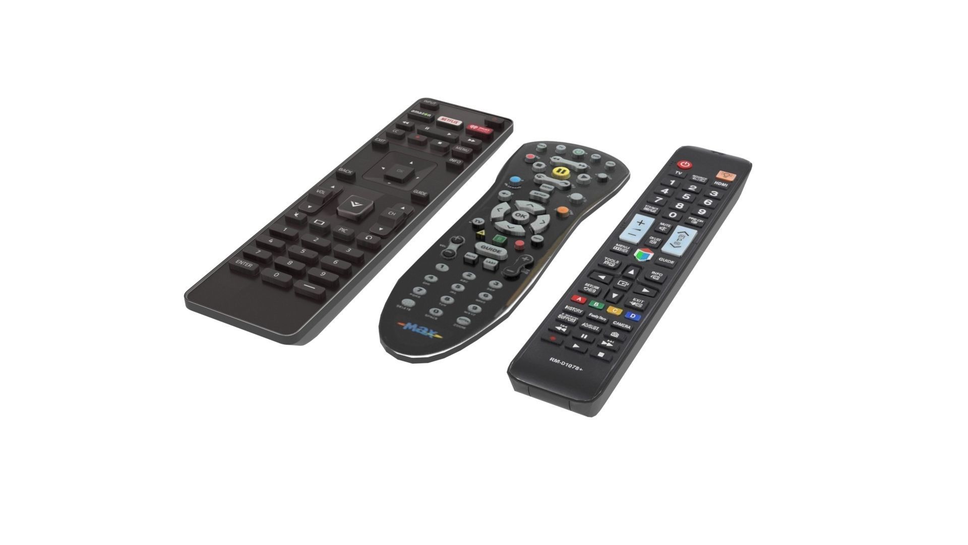 Remote Controls Set 3D model_1