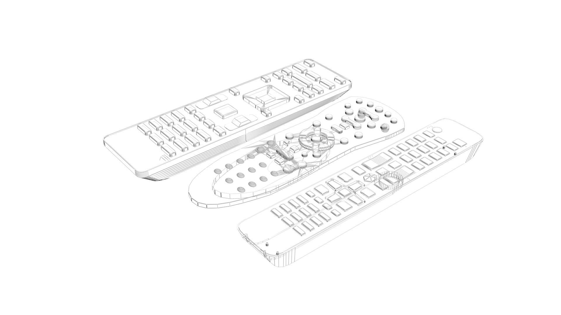 Remote Controls Set 3D model_31