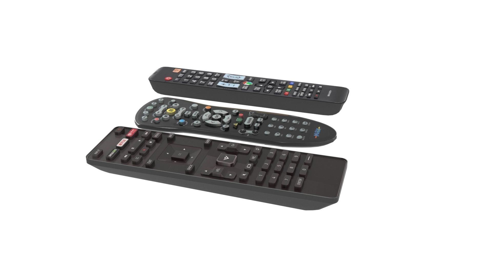Remote Controls Set 3D model_2