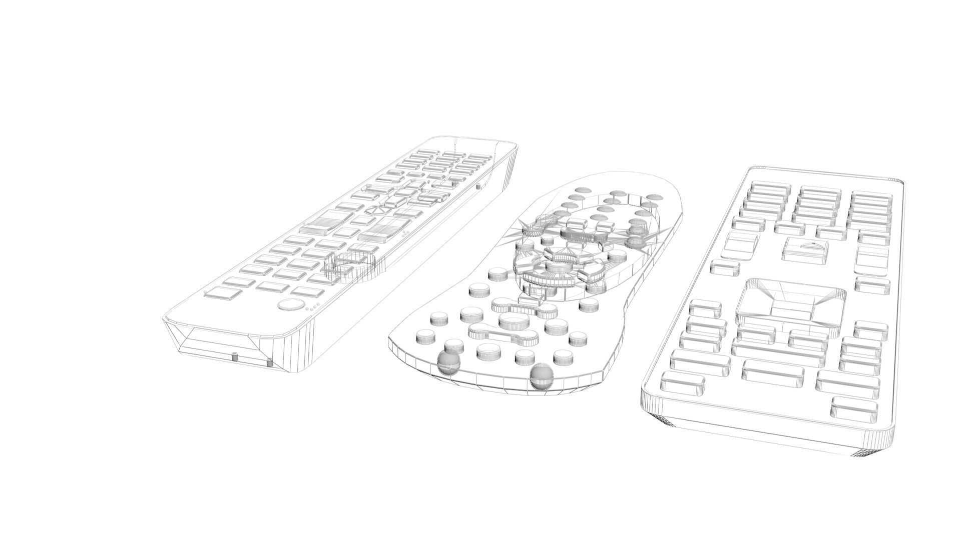Remote Controls Set 3D model_38