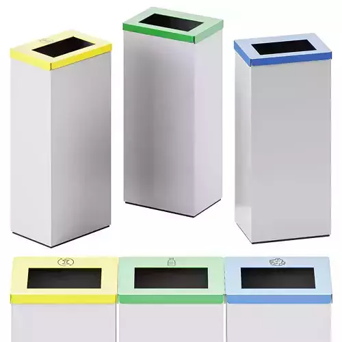Metal waste paper bin by Made Design