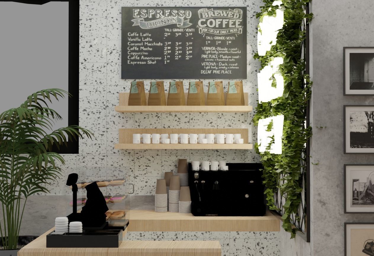 Modular Cafe Coffee Bar Shipping Container 3D model 3D model_7