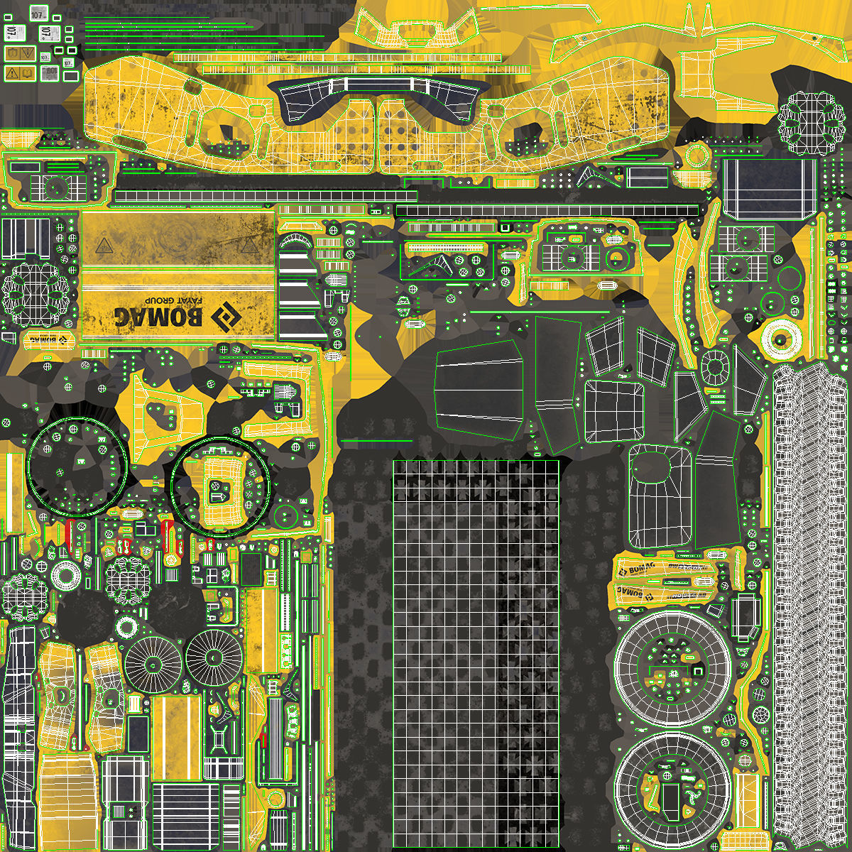 BOMAG BW226 PDH5 Single Drum Compactor Dirty Rigged 3D model_47