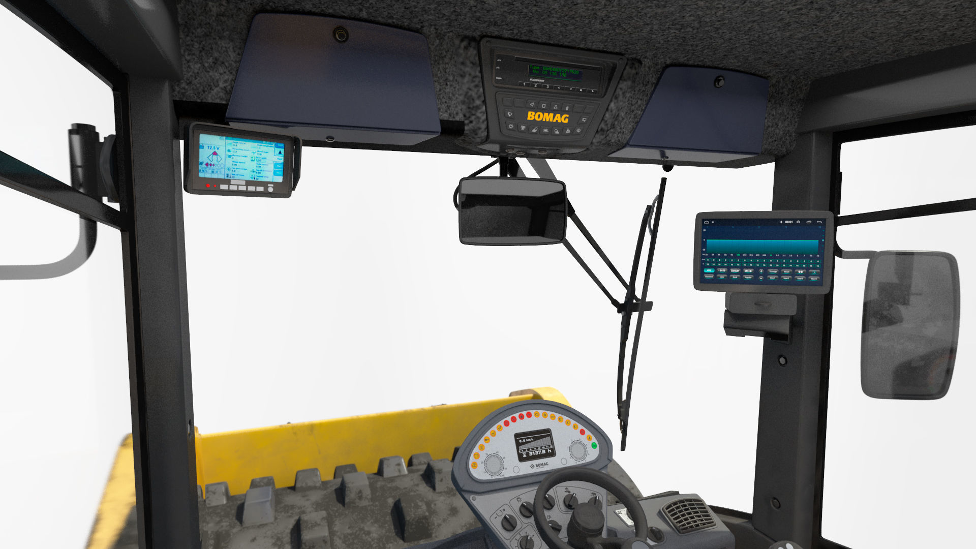 BOMAG BW226 PDH5 Single Drum Compactor Dirty Rigged 3D model_35