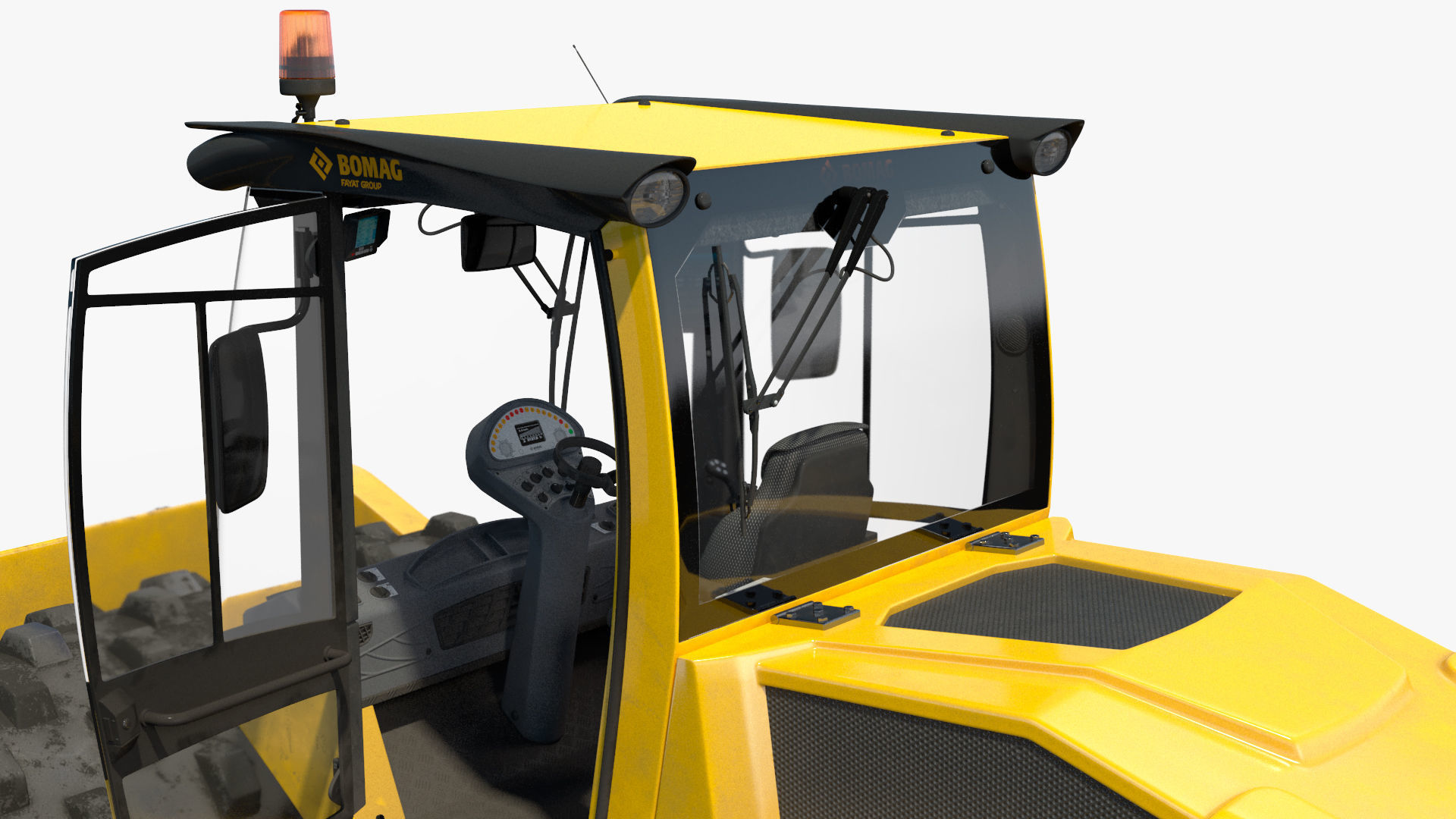 BOMAG BW226 PDH5 Single Drum Compactor Dirty Rigged 3D model_29