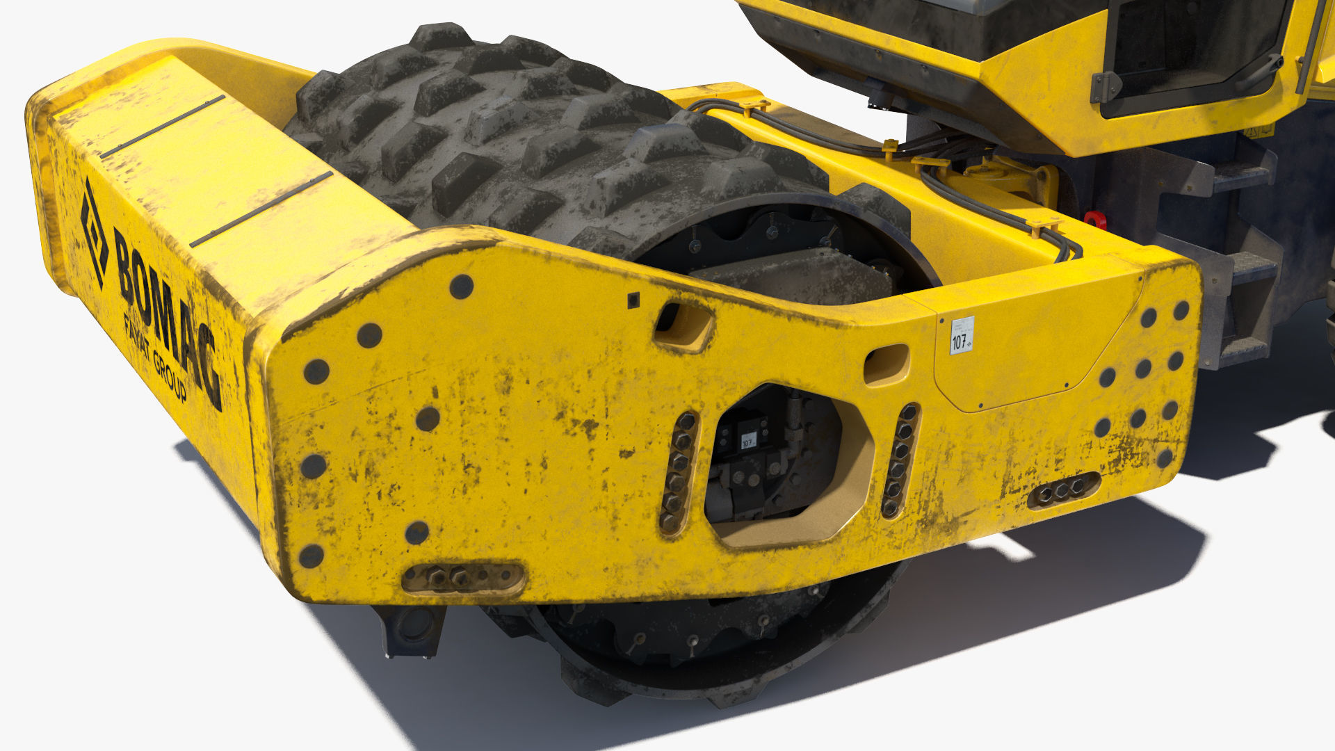 BOMAG BW226 PDH5 Single Drum Compactor Dirty Rigged 3D model_26
