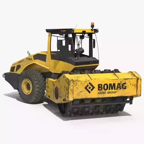 BOMAG BW226 PDH5 Single Drum Compactor Dirty Rigged 3D model