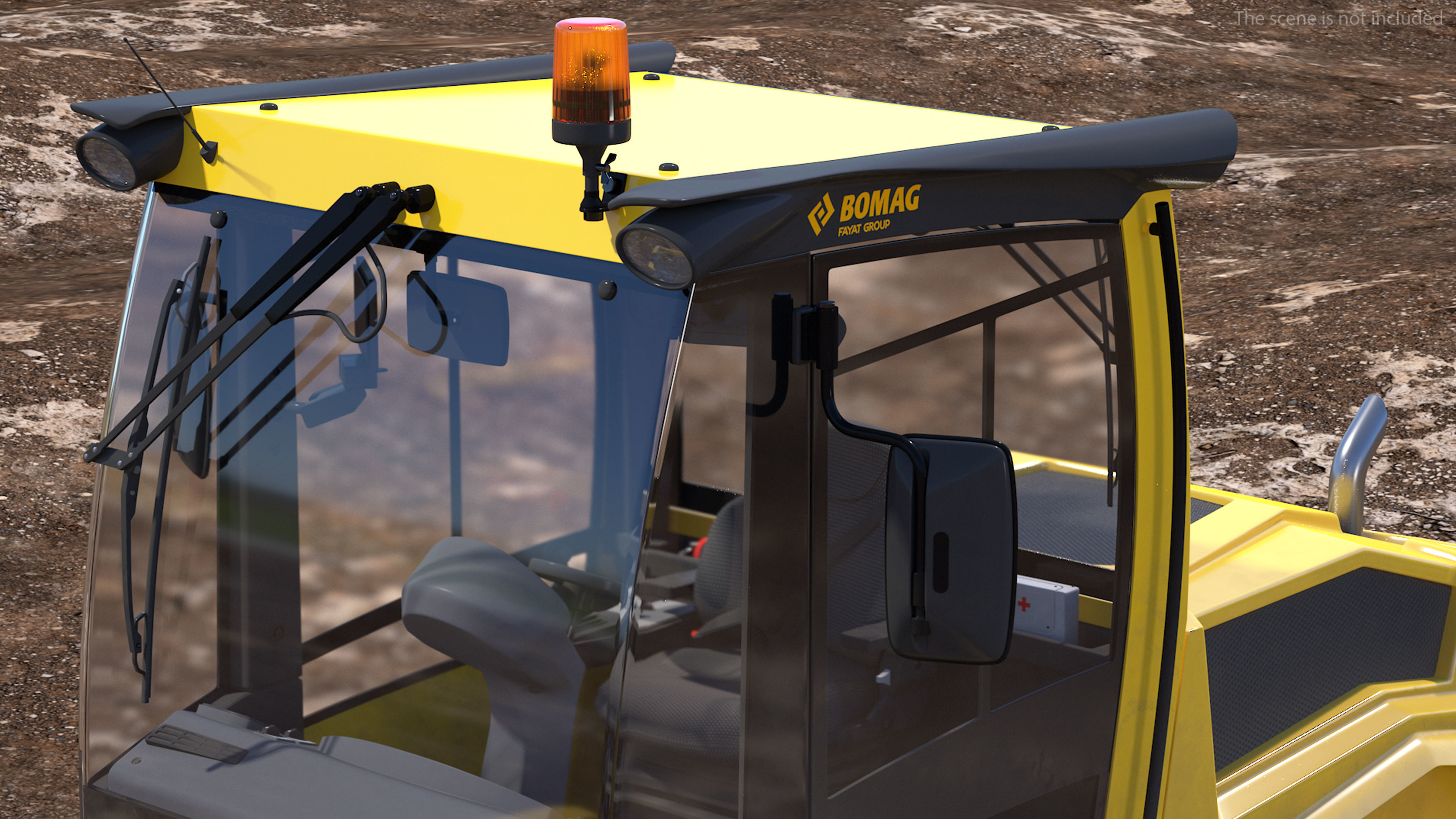 BOMAG BW226 PDH5 Single Drum Compactor Dirty Rigged 3D model_13