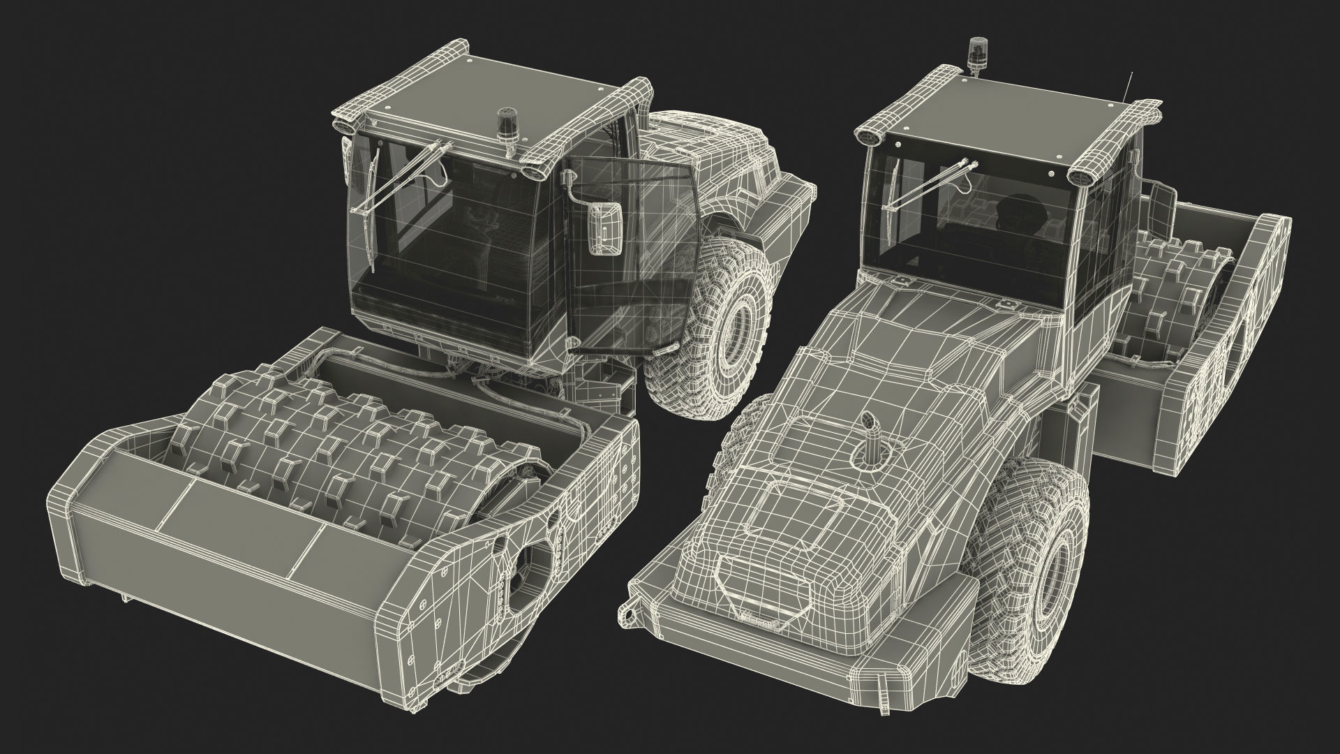 BOMAG BW226 PDH5 Single Drum Compactor Dirty Rigged 3D model_51