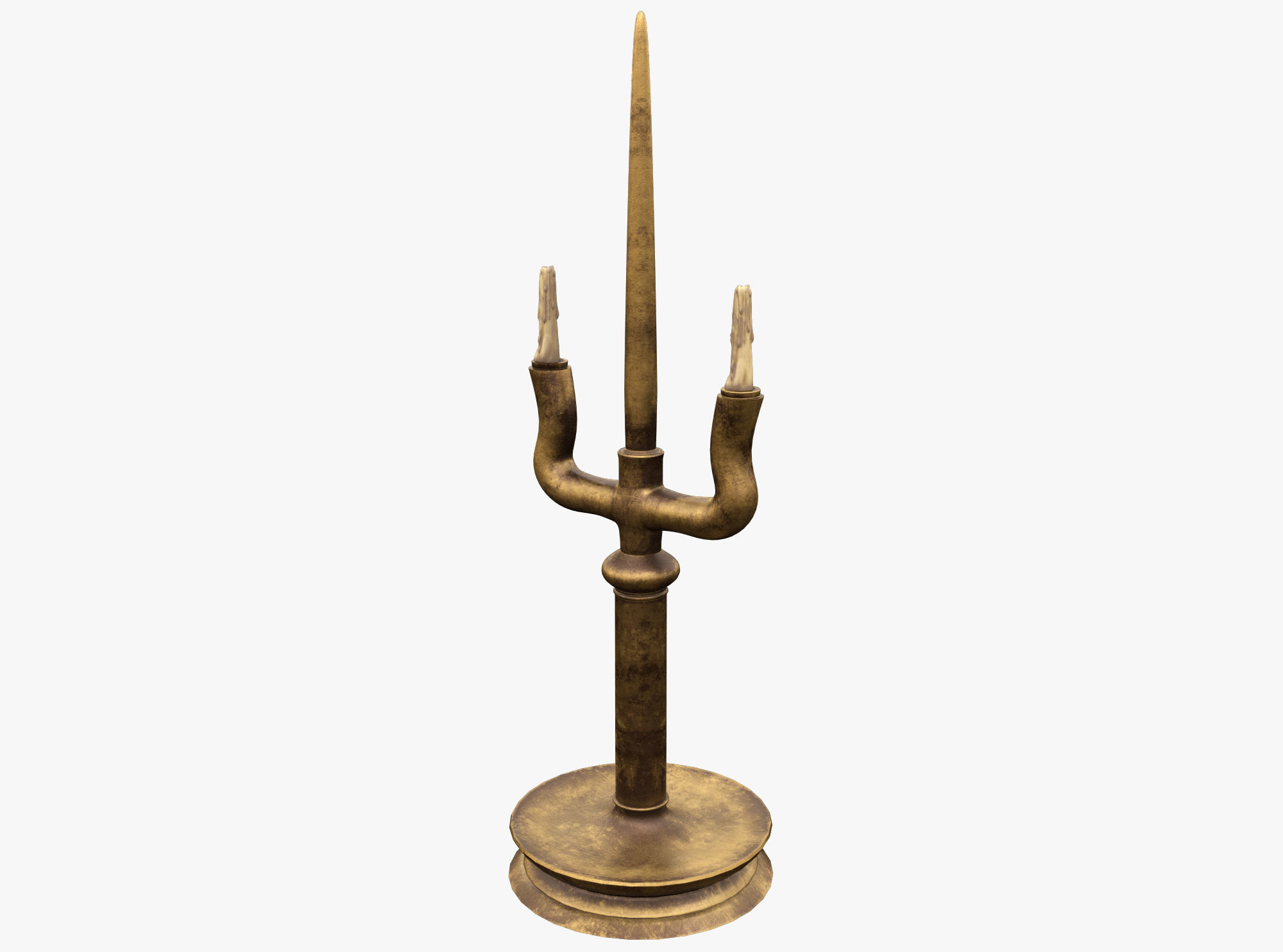 Candle Holder Low-poly 3D model_2