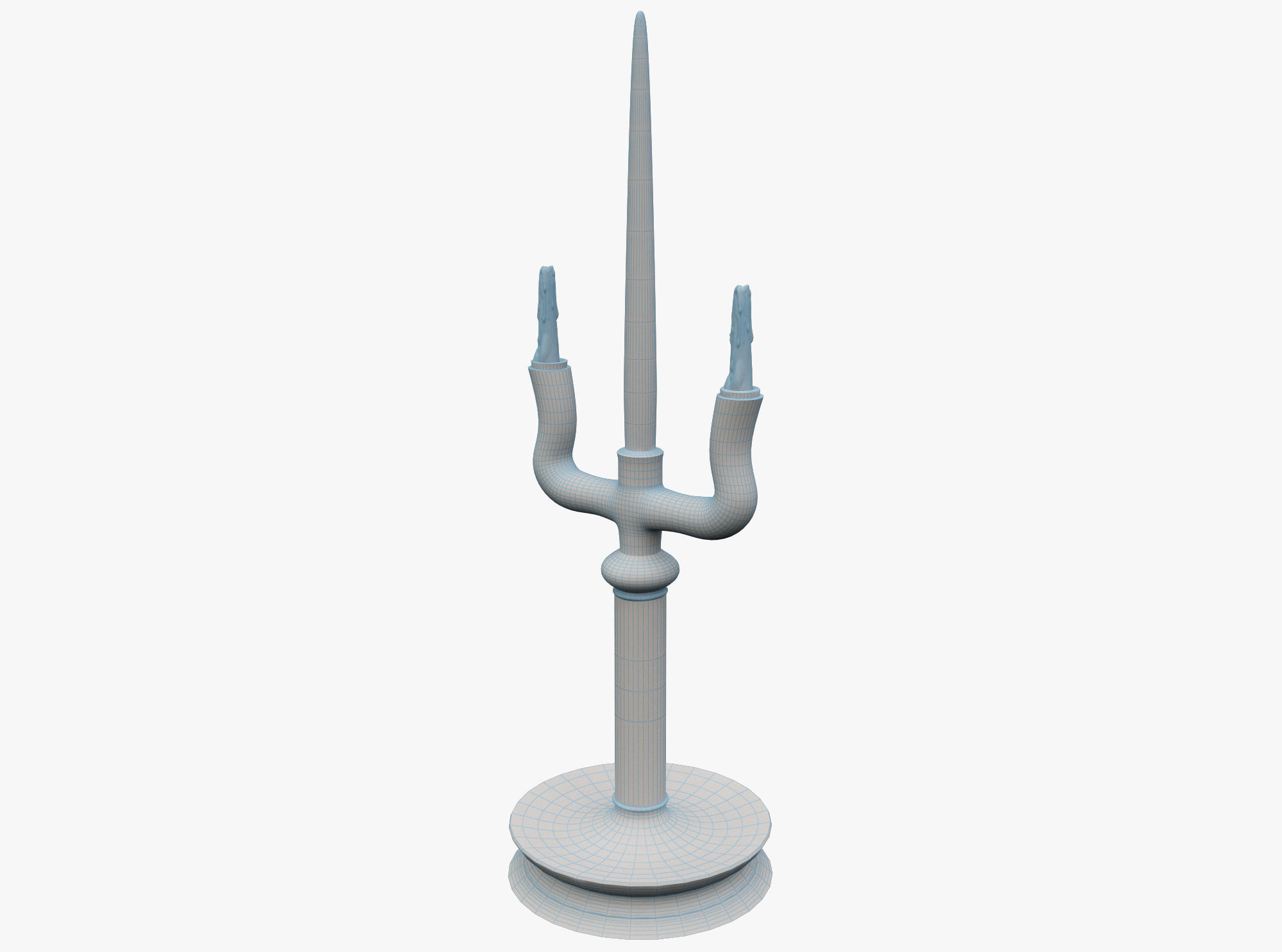 Candle Holder Low-poly 3D model_3