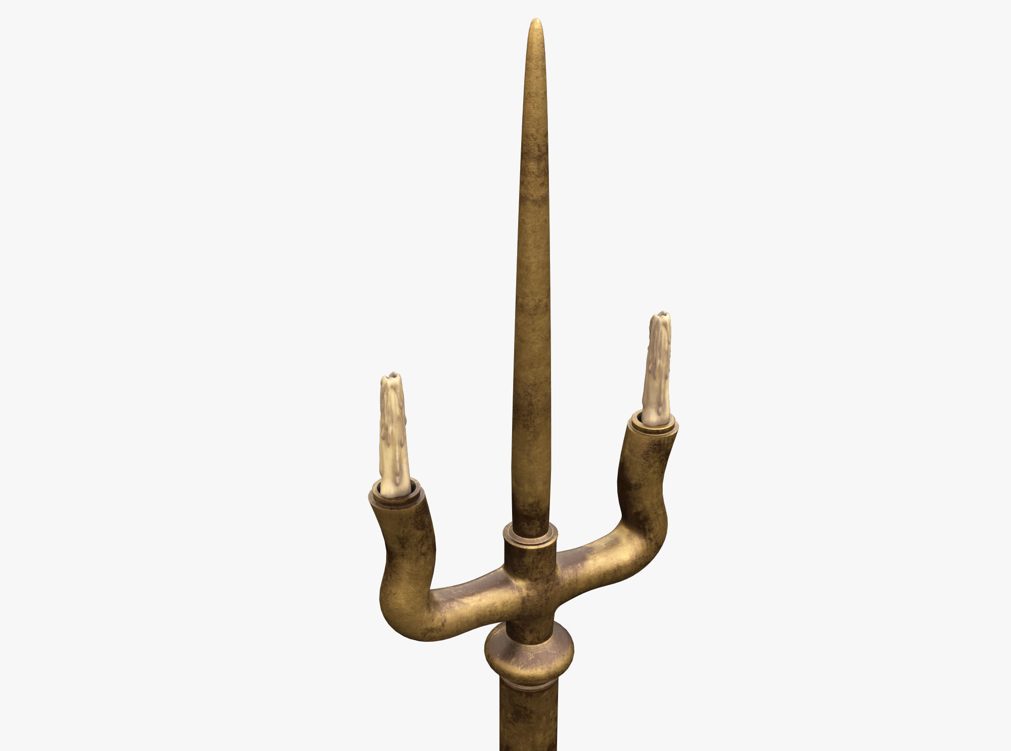 Candle Holder Low-poly 3D model_1