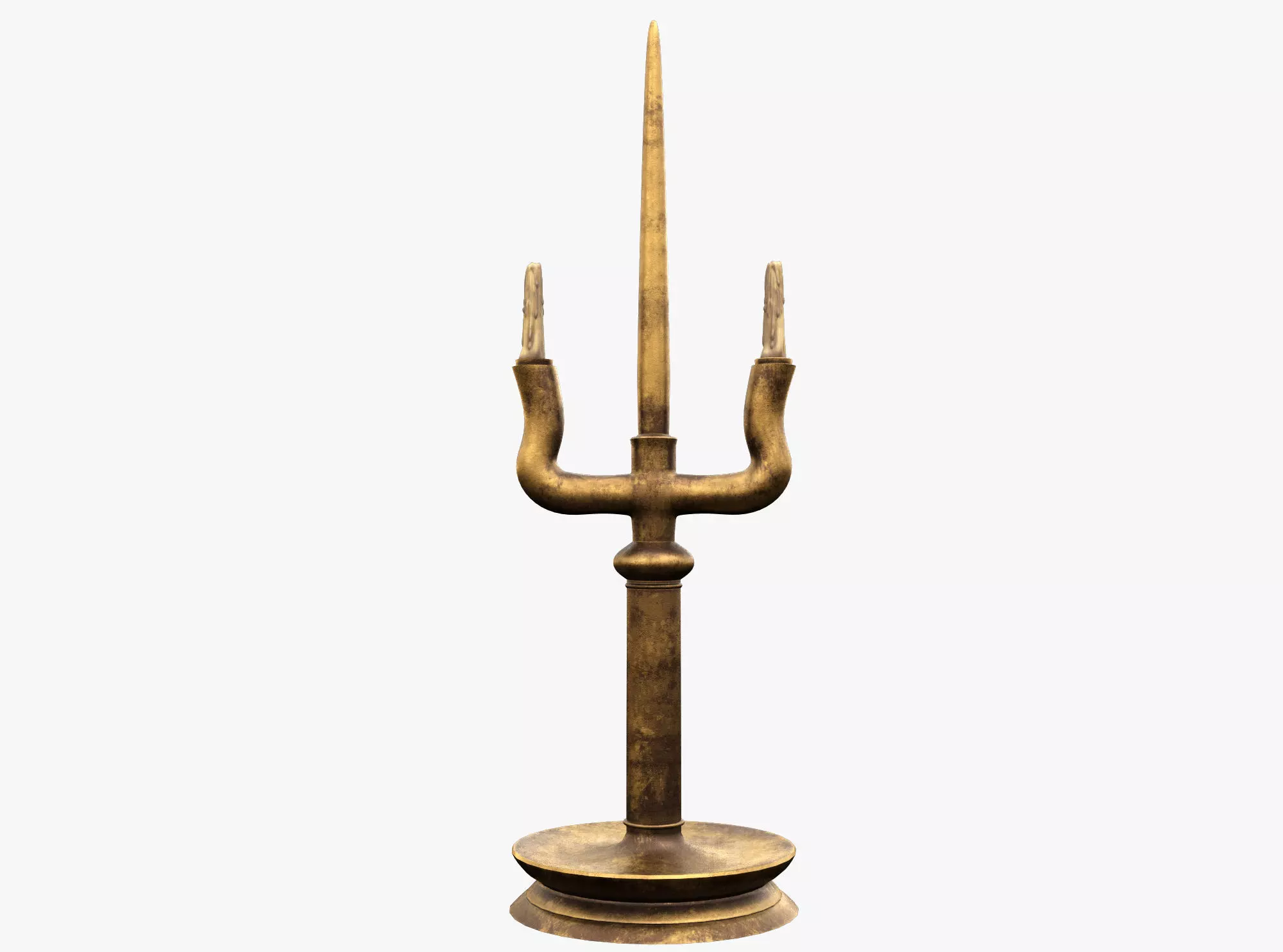 Candle Holder Low-poly 3D model_0