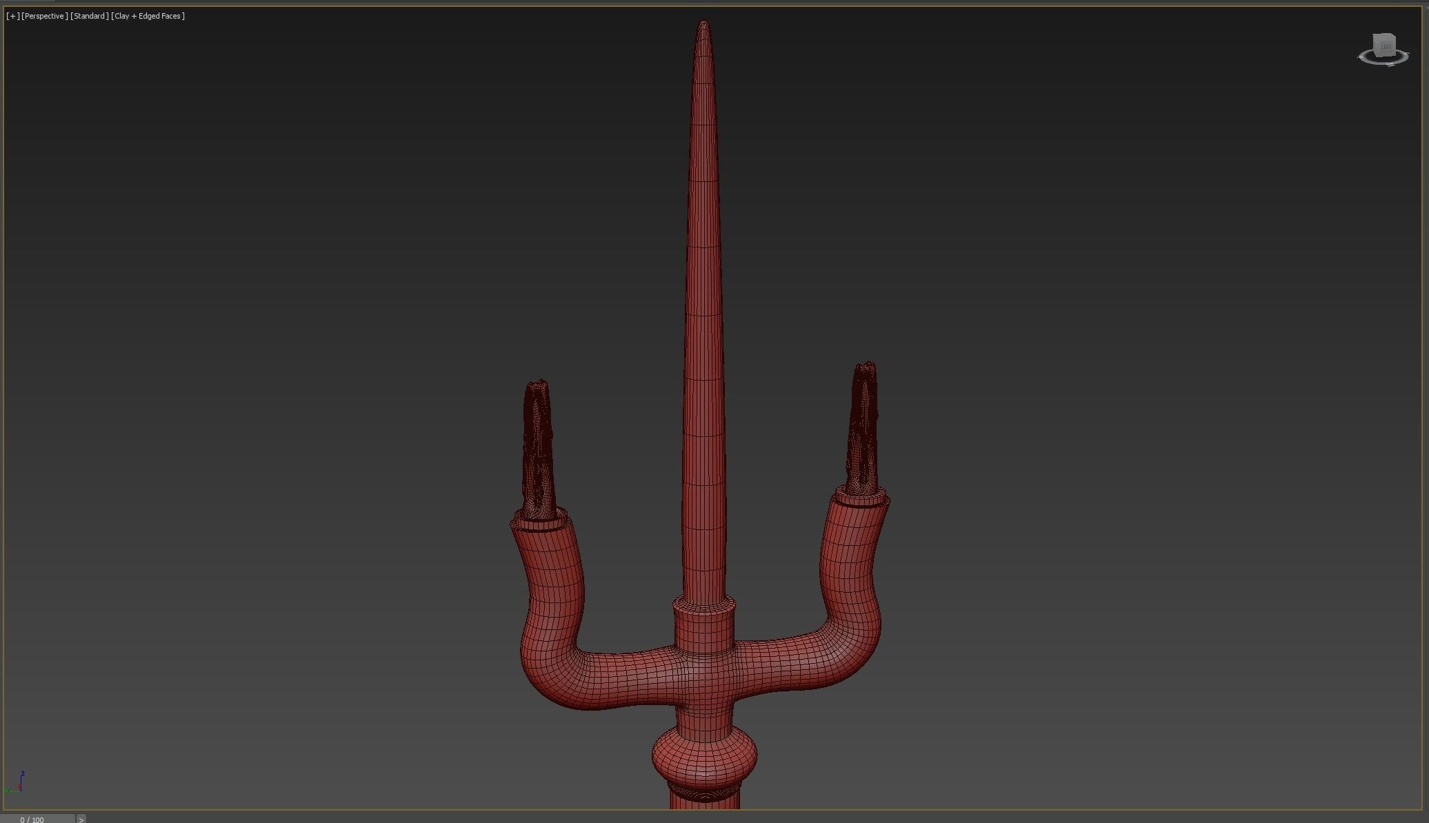 Candle Holder Low-poly 3D model_4