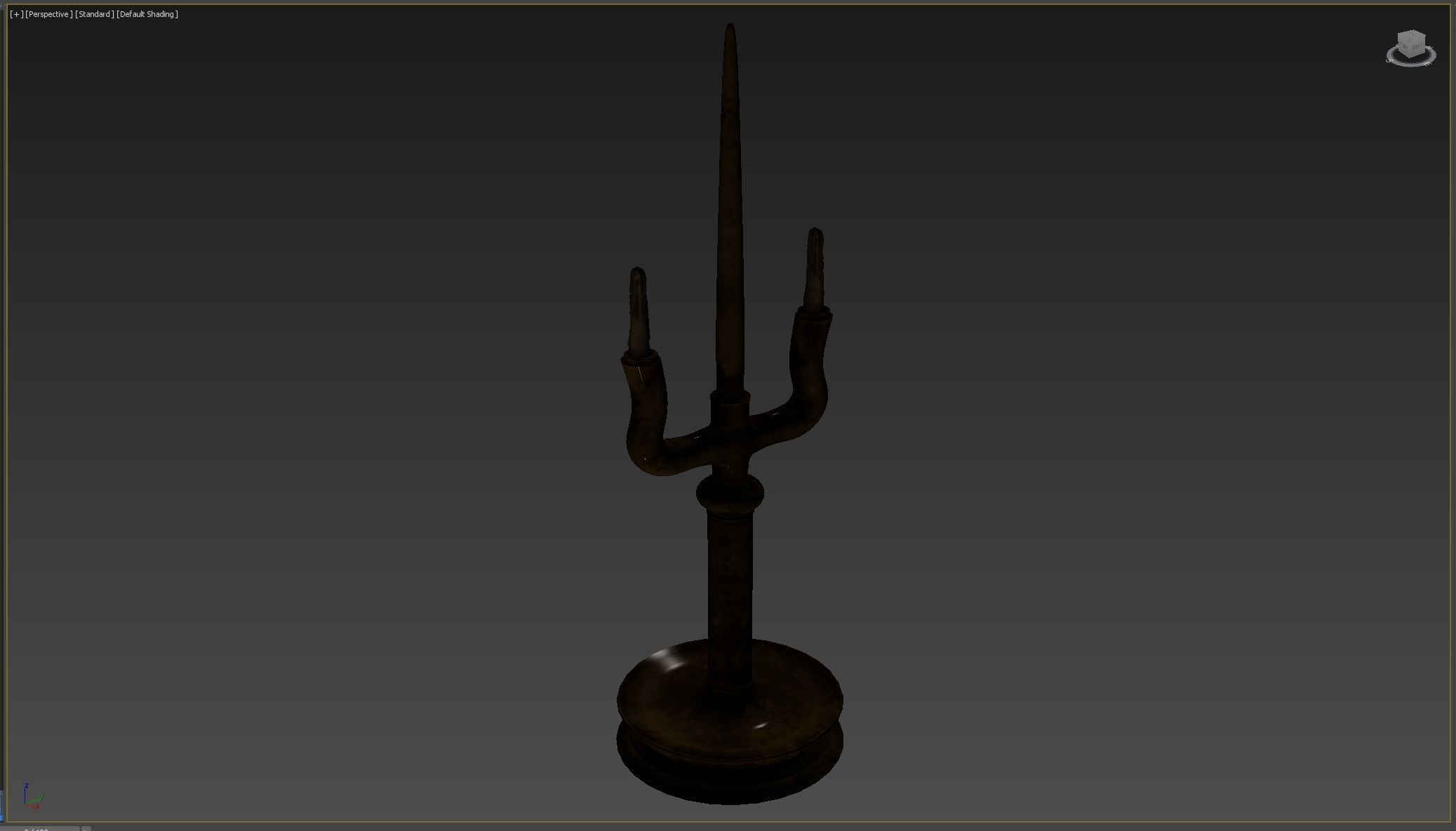 Candle Holder Low-poly 3D model_6
