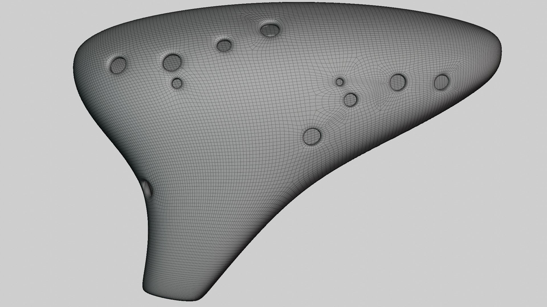 Ocarina musical instrument 3D model_5