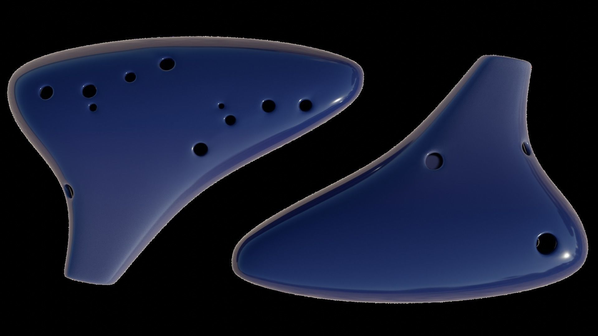 Ocarina musical instrument 3D model_3