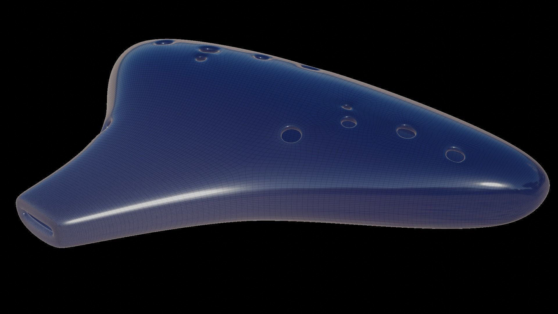 Ocarina musical instrument 3D model_4