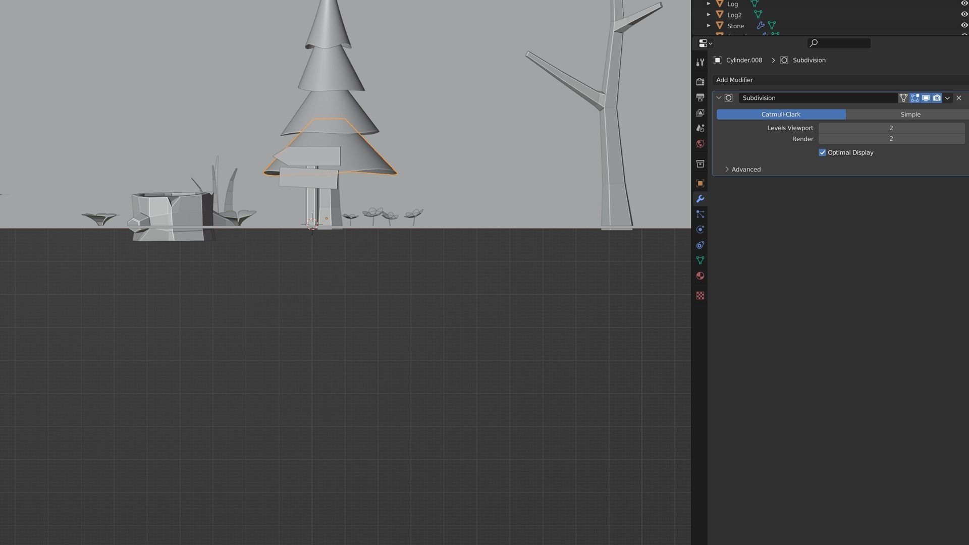 Flowers Plants Stones Trees Grass Nature VR AR Low Poly  Low-poly 3D model_11