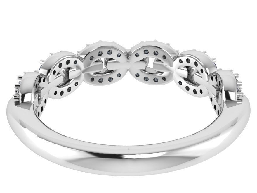 Chain Styled Diamond Ring 0705 3D print model_3