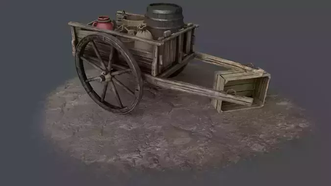 Old Cart and Village Props