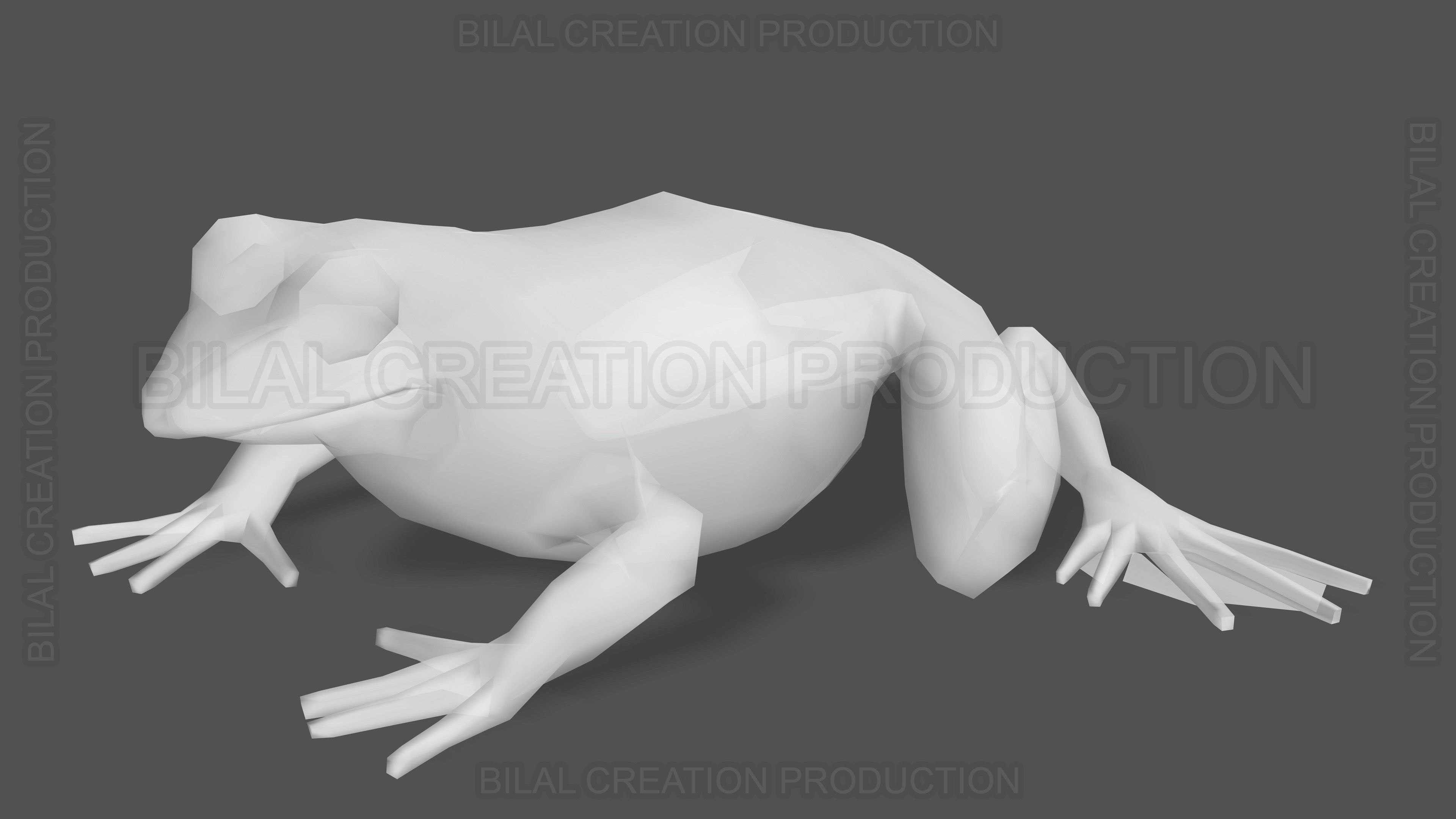 ANIMATED FROG 4 Low-poly 3D model_17