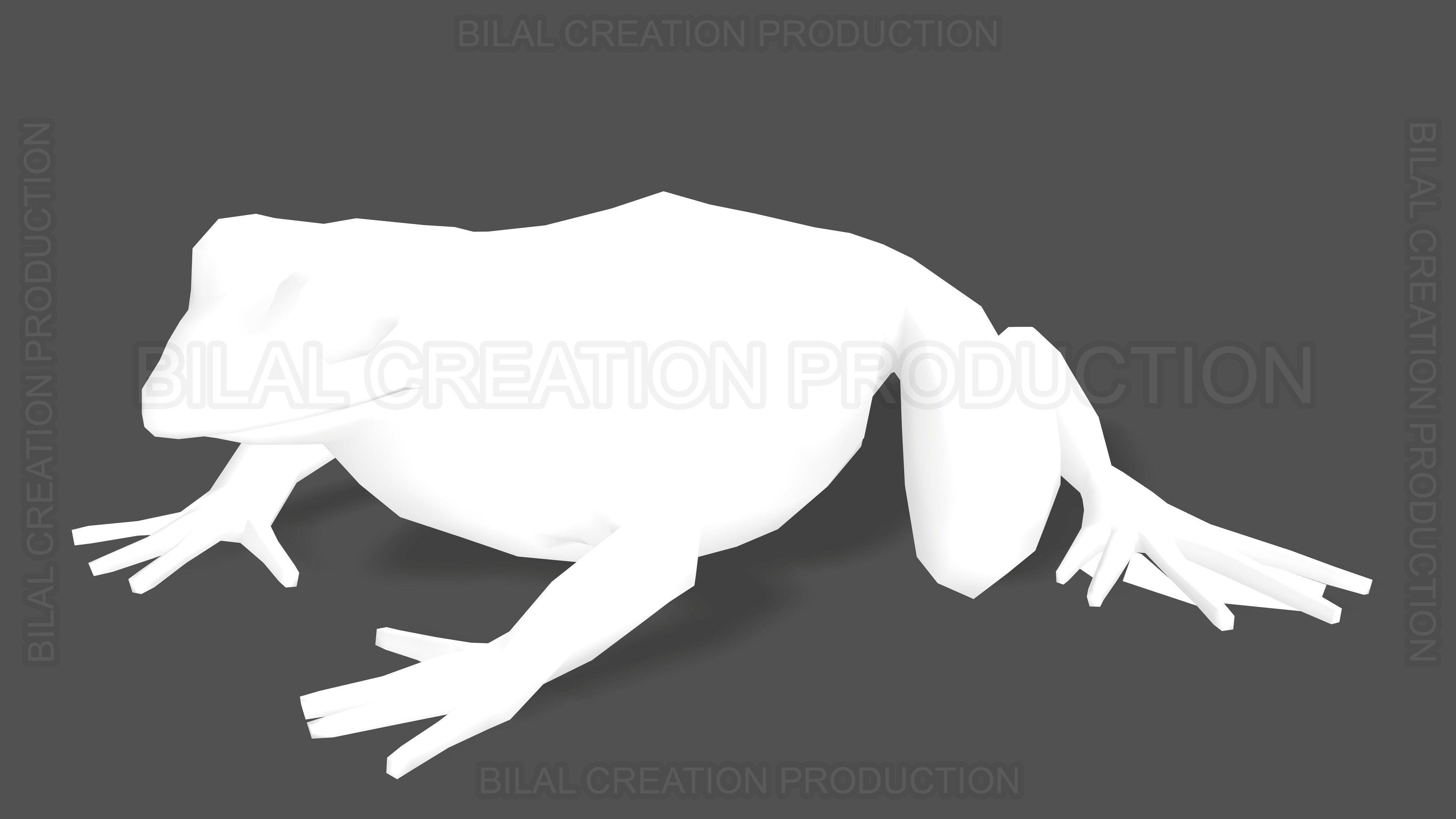 ANIMATED FROG 4 Low-poly 3D model_16