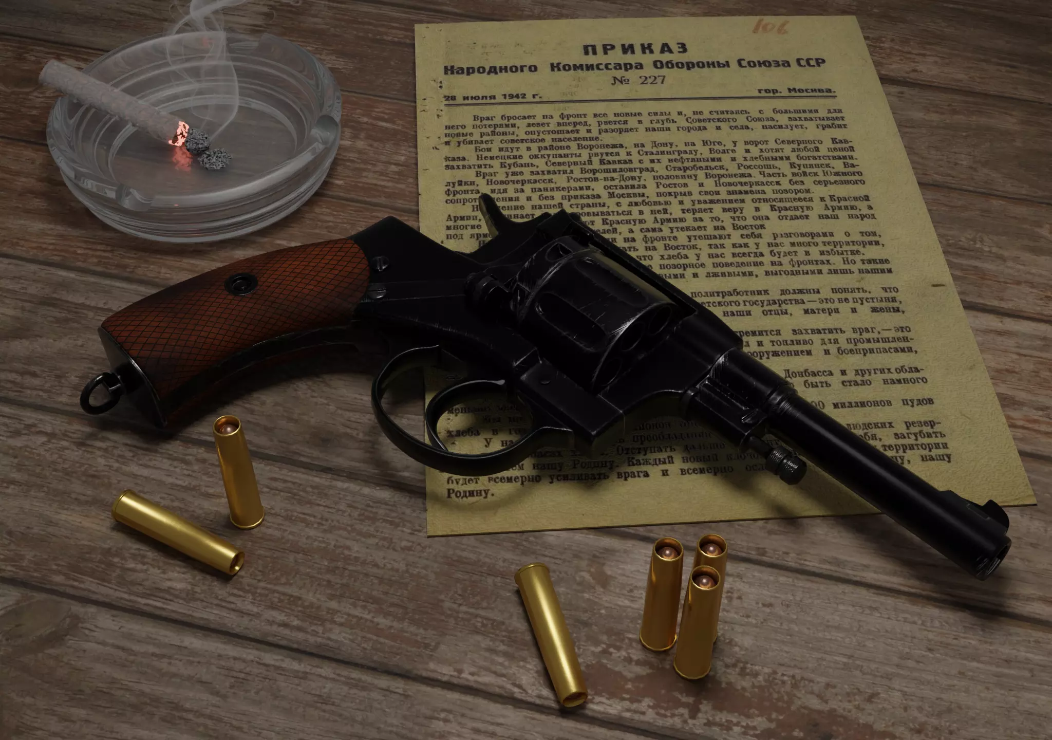 Revolver Nagant 1895  Free 3D model_0
