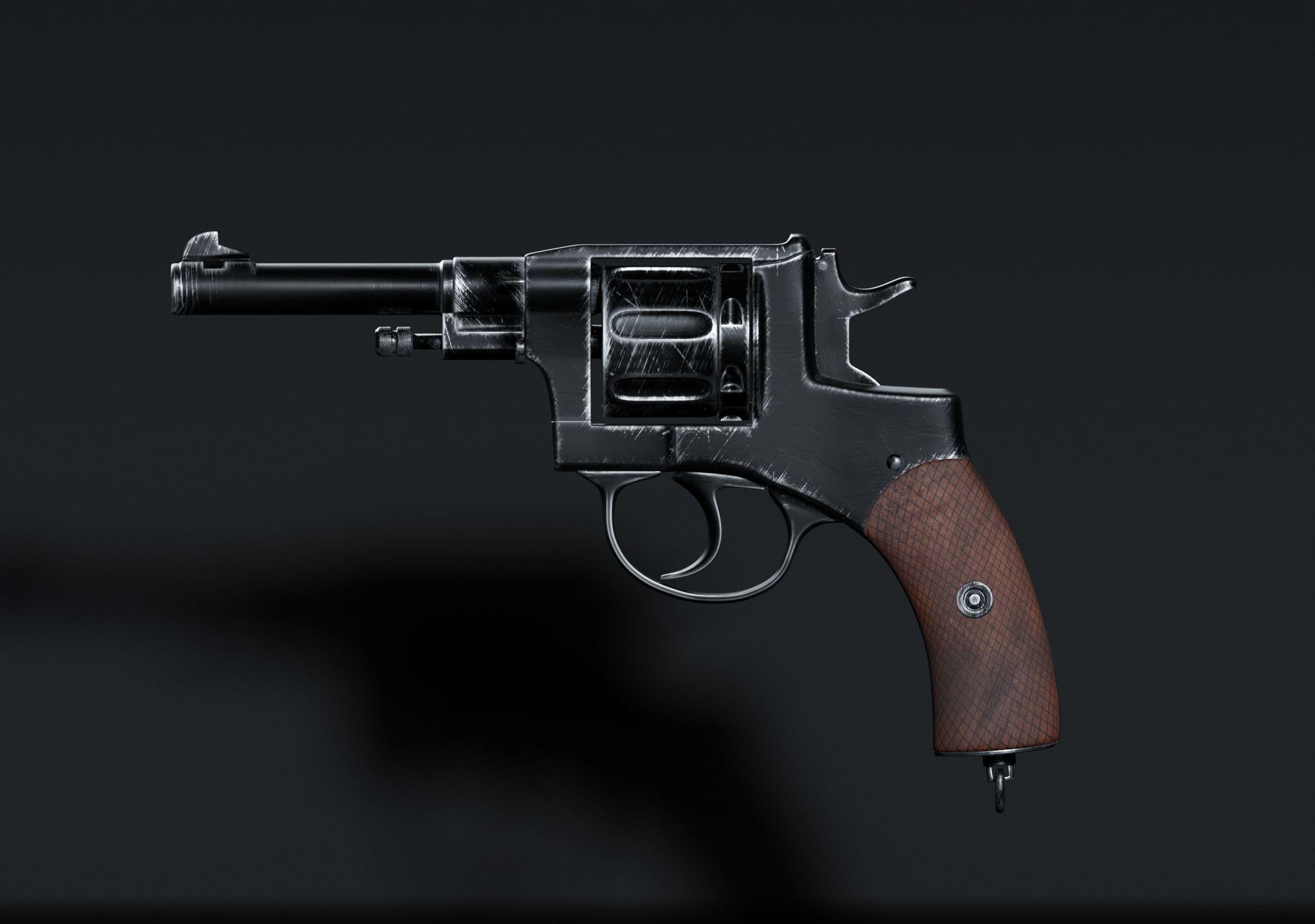 Revolver Nagant 1895  Free 3D model_3
