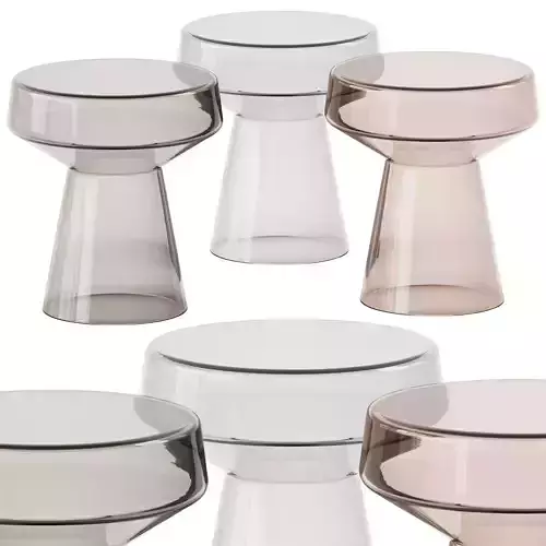 Glass side table by Soba 