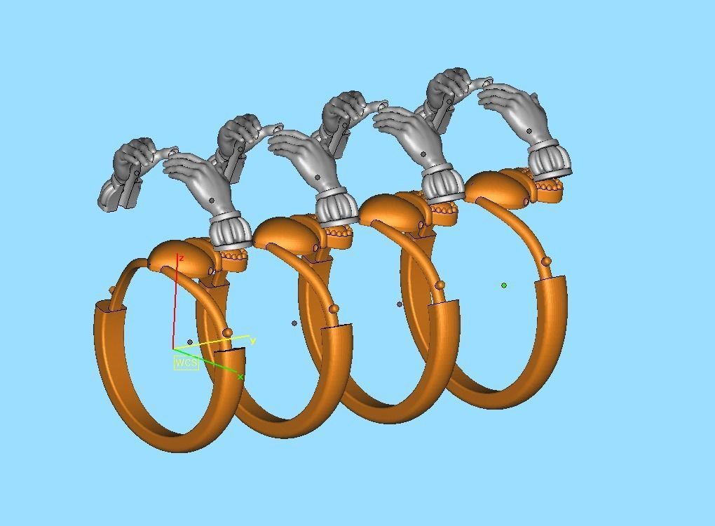 Heavy Twotone Claddagh Ring Friendship Heart Ring 3dmodel 3D print model_14
