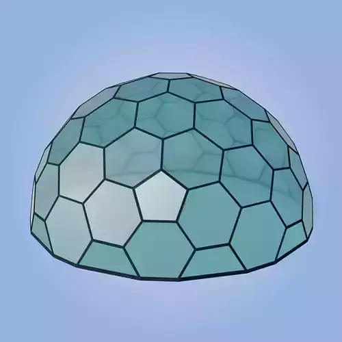 Geodesic Dome Low-poly 3D model