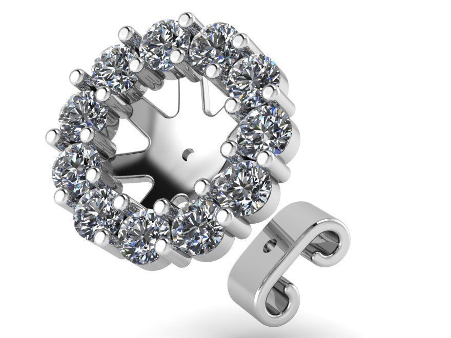 Cluster Stud With Friction Post Earring 0567 3D print model_3