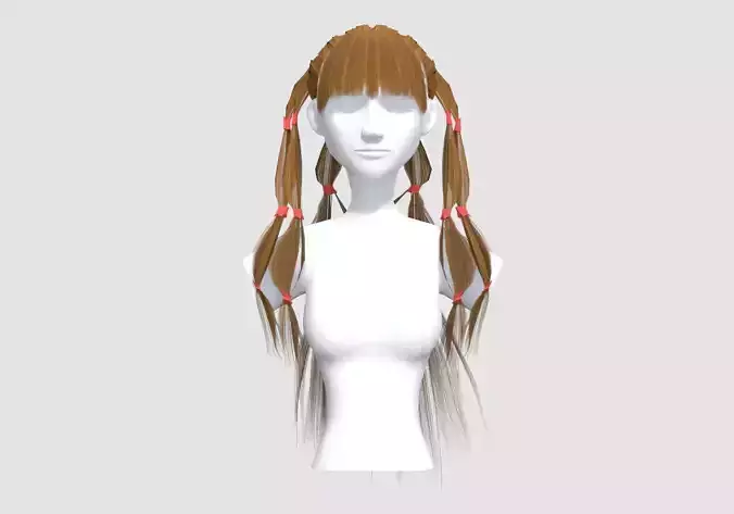 Stylized Female Hairstyle 3D model Stylized Female Hairstyle 3D model