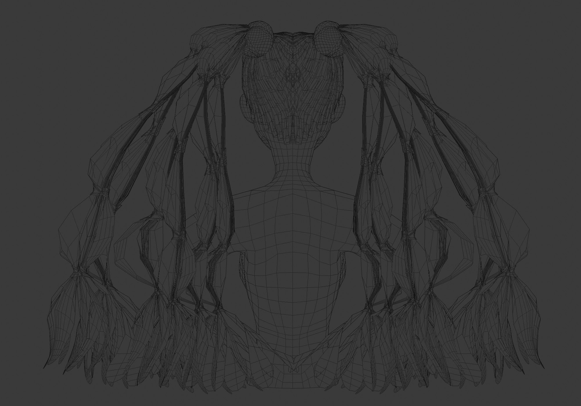 Ponytails Female Hairstyle 3D model_9