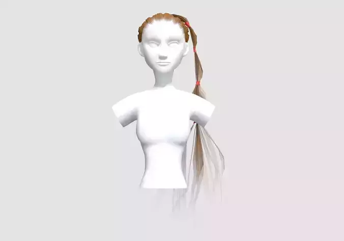 Ponytail Female Hairstyle  3D model