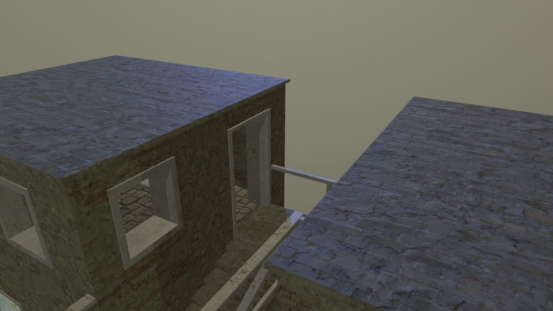 Large Structure old Low-poly 3D model_12