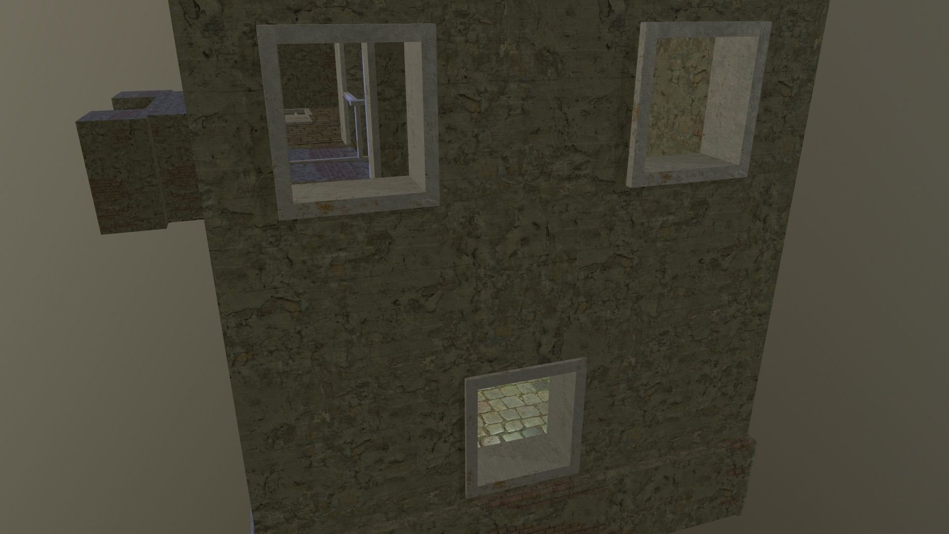 Large Structure old Low-poly 3D model_9